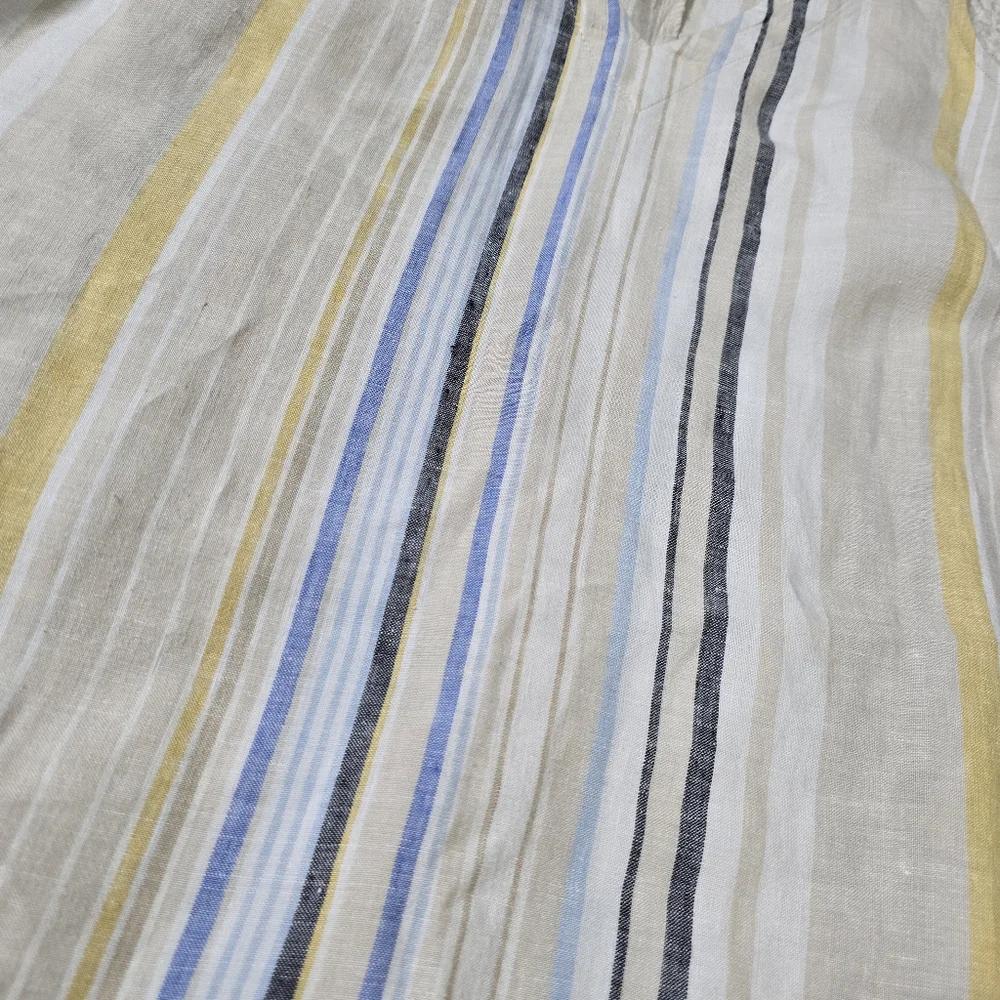 J. Jill V-Neck Linen Striped A-Line Maxi Dress Size S - Picture 4 of 12